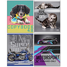 Тетрадь 48л., А5, клетка BG "Super Mix-20", эконом, 20 дизайнов, фото 2
