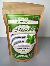 Чай зеленый  листовой с мятой . NEHA .Green tea with MINT .100гр. Индия