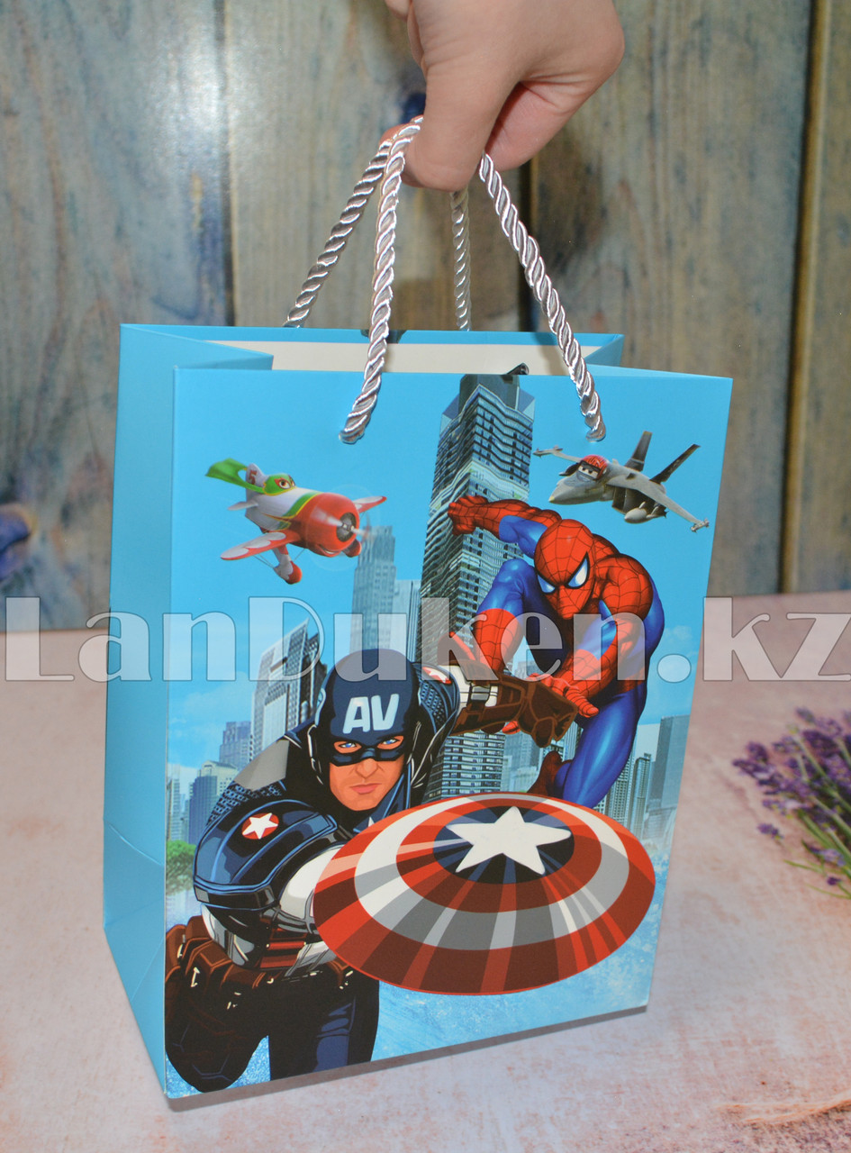 Подарочный пакет Супергерои Марвел 23*18*10 см - фото 3 - id-p76140990