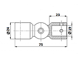 Соединитель труба-труба произвольный угол 90°-180° | FGD-80 Black | Черный, фото 2