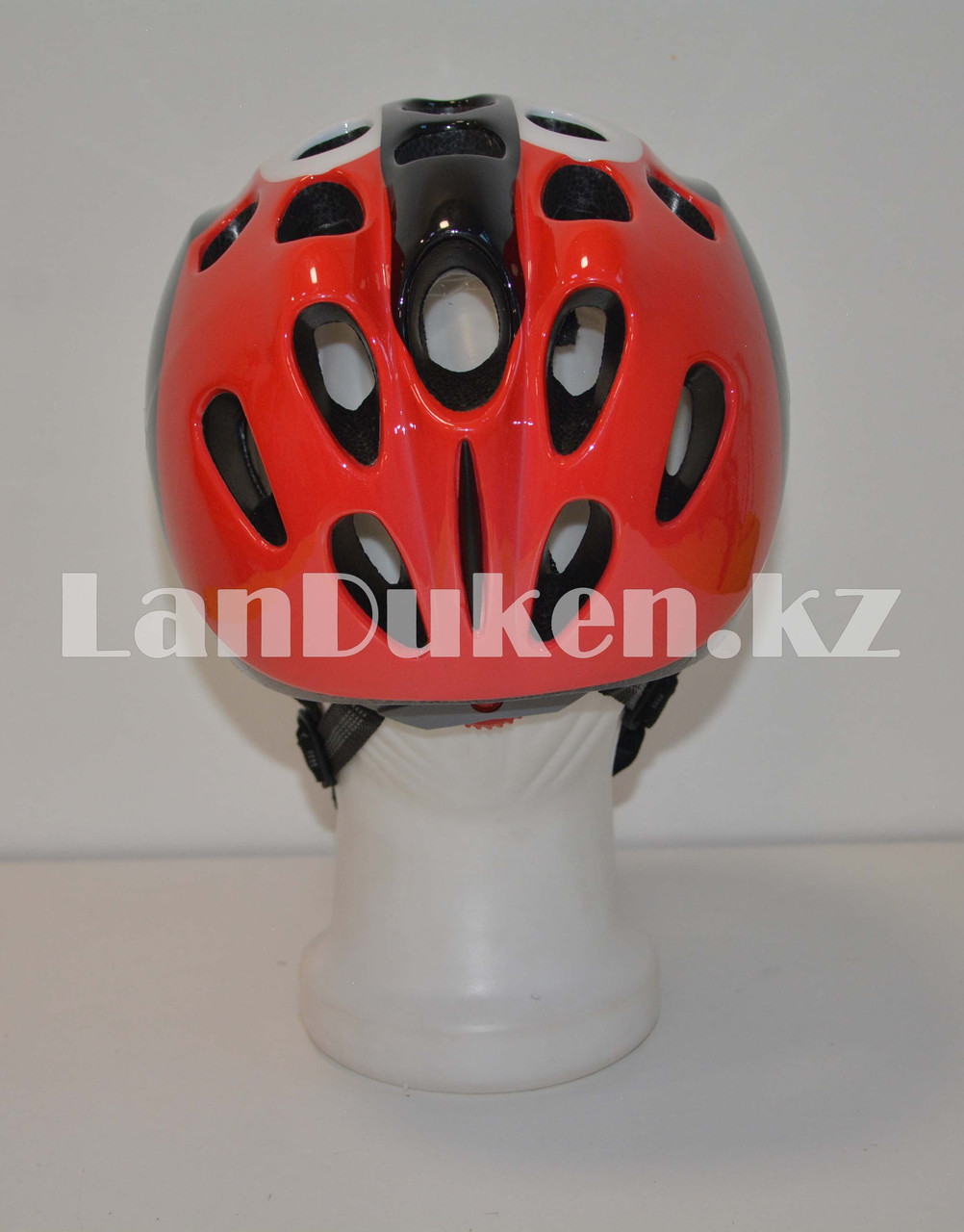 Защитный шлем для катания на роликах и велосипеде MOON блестящий красно-черный - фото 3 - id-p76158546