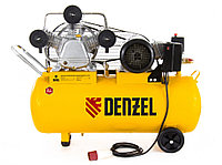 Компрессор масляный PC 3/100-504, ременный, производительность 504 л/м, мощность 3 кВт Denzel