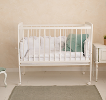 Кроватка детская Incanto Golden Baby, цвет белый, колесо