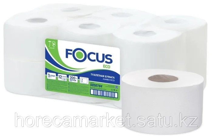 Туалетная бумага Focus 1сл. 12x200m - фото 2 - id-p76102936
