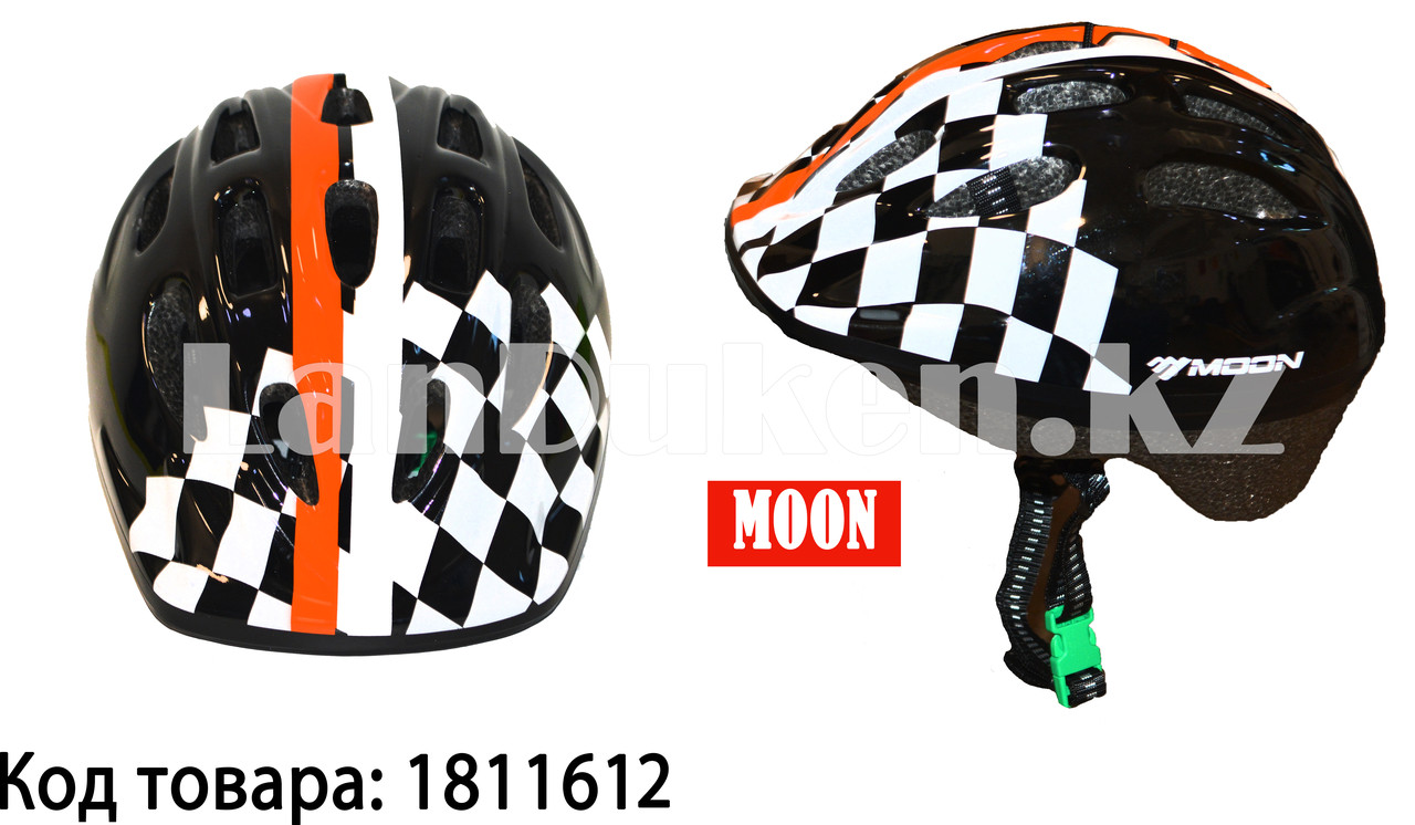 Защитный шлем для катания на роликах и велосипеде MOON шахматный - фото 1 - id-p76209652