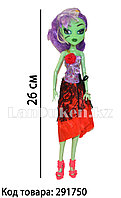 Кукла для девочек ВЕНЕРА МАКФЛАЙТРАП "Монстер хай" 26 см  в красно-фиолетовом платье