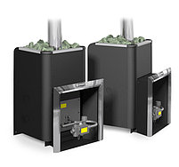 Уралочка 24-Н. (нерж). Газовая-дровяная печь бани. Ермак., фото 2