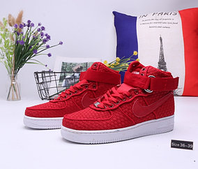 Кроссовки Nike Air Force 1 High "All Red" (36-39)