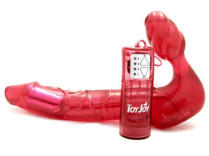 Безремневой страпон "Toy Joy" с вибрацией, L 20.0 см D 3.5 см