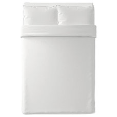 Пододеяльник и 2 наволочки КУНГСБЛОММА белый 200x200/50x70 см ИКЕА, IKEA, фото 2