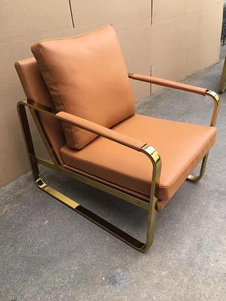 Дизайнерское кресло с метеллическими ножками, фото 2