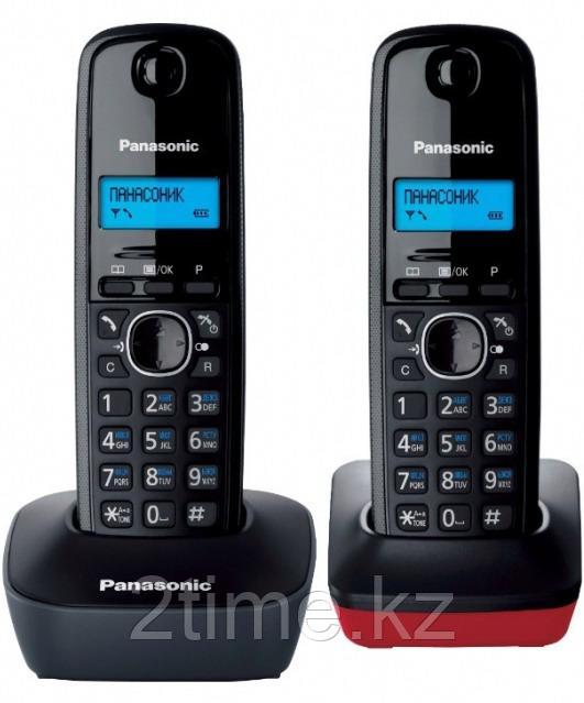 Телефон Panasonic KX-TG 1612 САН (черный и красный), фото 1