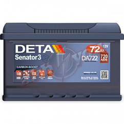 Аккумулятор DETA  DA 722  (72 Аh -+)