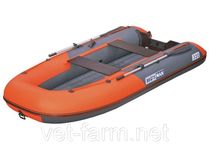 Лодка надувн. Boatsman ВТ320A НДНД моторная (графитово-оранжевый)