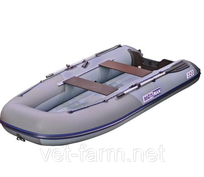 Лодка надувн. Boatsman ВТ320A НДНД моторная (серо-графитовый)