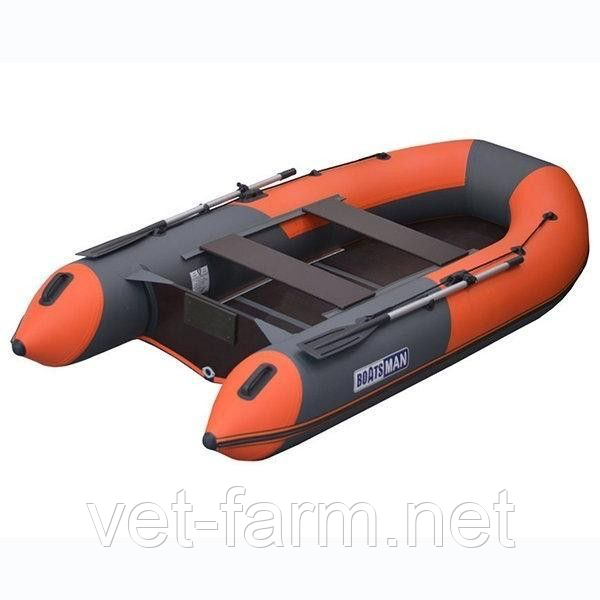 Лодка надувн. Boatsman ВТ330К моторная (графитово-оранжевый)