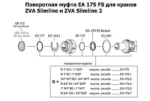Манжета (сальник) ED 079  в поворотную и разрывную муфту SSB, ZVA