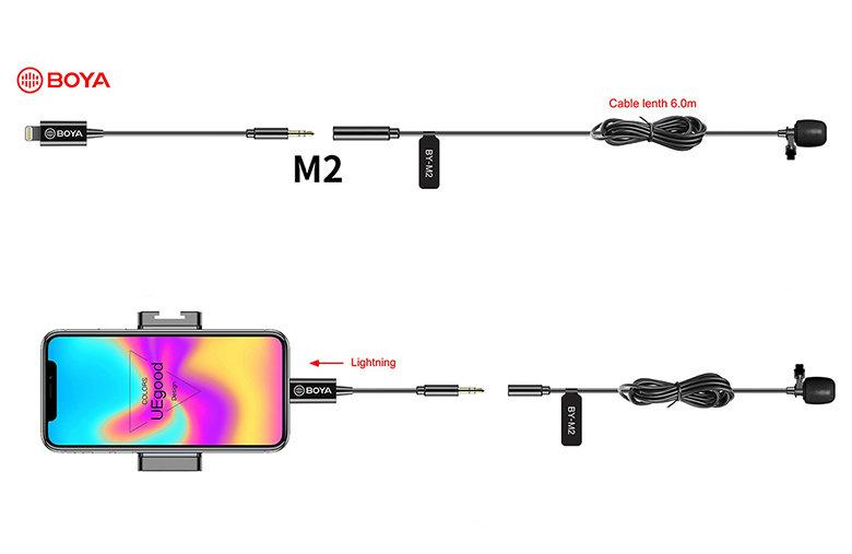 Петличный микрофон Boya BY-M2 для смартфонов Apple