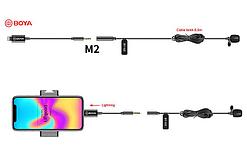 Петличный микрофон Boya BY-M2 для смартфонов Apple