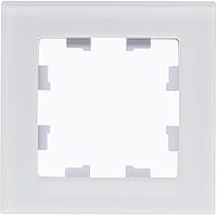 Рамка 1-ая (одинарная), Стекло Матовое Белое, серия Atlas Design Nature, Schneider Electric