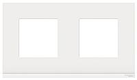 Рамка 2-ая (двойная), Стекло Белое, серия Unica Pure, Schneider Electric