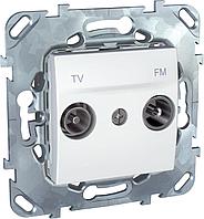 Розетка телевизионная единственная ТV-FМ , Белый, серия Unica, Schneider Electric