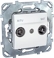 Розетка телевизионная оконечная ТV-FМ-SАТ , Белый, серия Unica, Schneider Electric