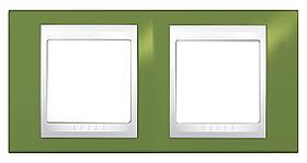 Рамка 2-ая (двойная), Фисташковый/Белый, серия Unica, Schneider Electric