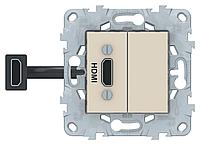 Розетка HDMI , Бежевый, серия Unica New, Schneider Electric