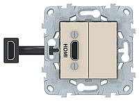 HDMI розеткасы , Бежевый, Unica New сериясы, Schneider Electric