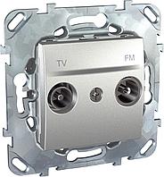 Розетка телевизионная единственная ТV-FМ , Алюминий, серия UNICA TOP/CLASS, Schneider Electric