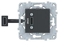 Розетка HDMI , Антрацит, серия Unica New, Schneider Electric