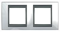 Рамка 2-ая (двойная), Нордик/Графит (металл), серия UNICA TOP/CLASS, Schneider Electric