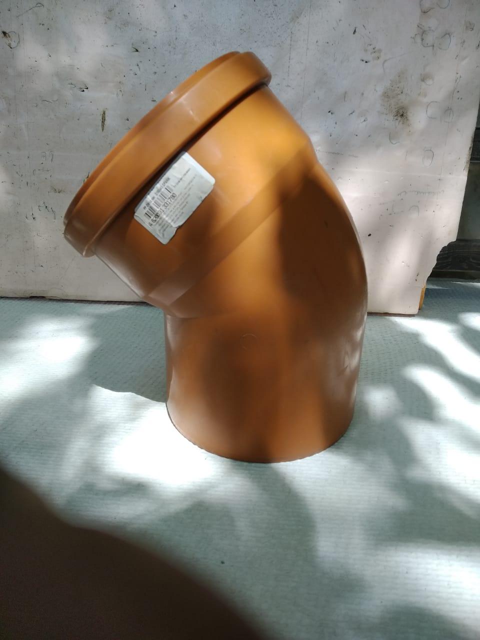 Отвод канализационный 110х45 оранжевый ПП