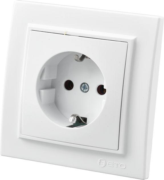 Розетка белая с/з Zera 700-0200-217 "EGP"