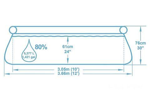 Бассейн надувной круглый 366x76см Bestway FastSet 57273 cемейный - фото 3 - id-p76247992