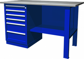 Верстак с одной тумбой, тумба с 6 ящиками, 1390х686х820 мм OWB1-60