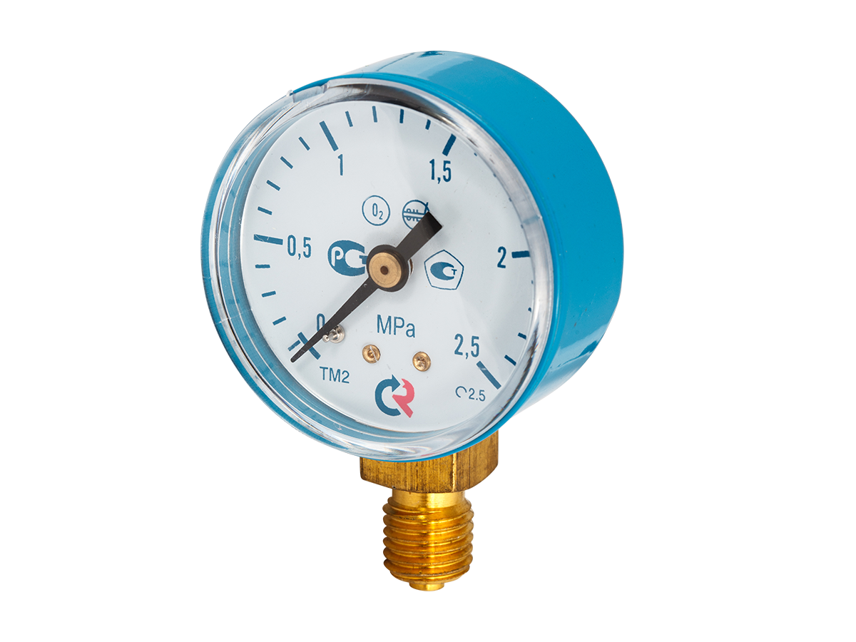 TM-210P.00(0-2,5МРа)М12х1,5.2,5 О2 МАНОМЕТР 50 мм, ТИП- TM-210P,M12*1,5 (снизу),0-2,5МРа,кл.2,5