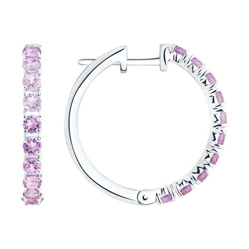 Серьги из серебра с аметистами SOKOLOV 92022280