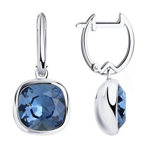 Серьги из серебра с кристаллами Swarovski SOKOLOV 94024167