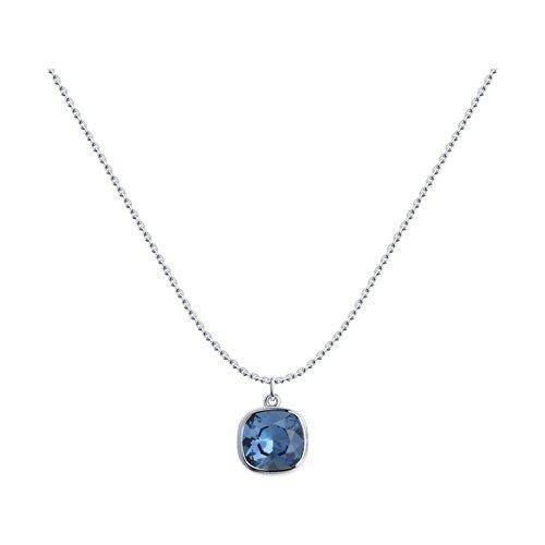 Колье из серебра с кристаллом Swarovski SOKOLOV 94070420