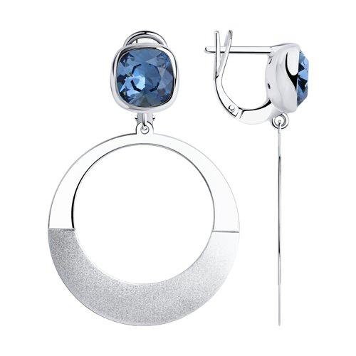 Серьги из серебра с кристаллами Swarovski SOKOLOV 94024166