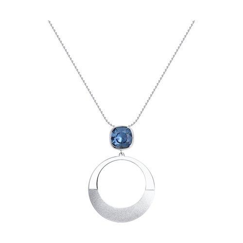 Колье из серебра с кристаллом Swarovski SOKOLOV 94070418