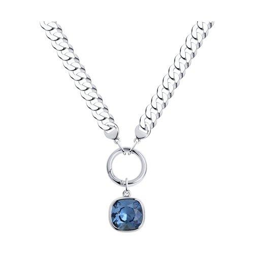 Колье из серебра с кристаллом Swarovski SOKOLOV 94070419
