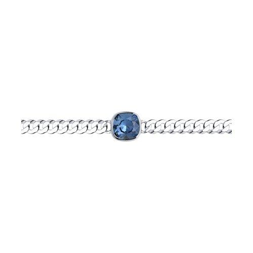 Браслет из серебра с кристаллом Swarovski SOKOLOV 94050685