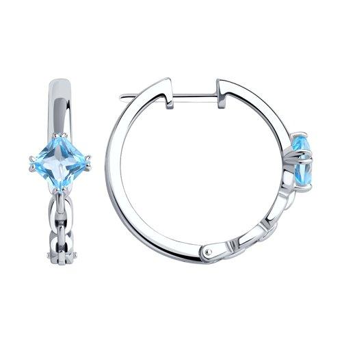 Серьги из серебра с топазами SOKOLOV 92022300