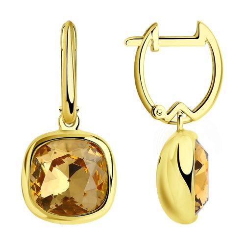 Серьги из серебра с кристаллами Swarovski SOKOLOV 93020994