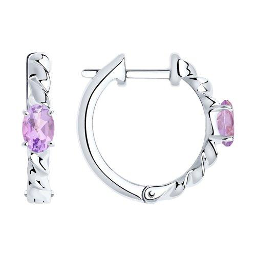 Серьги из серебра с аметистами SOKOLOV 92022282