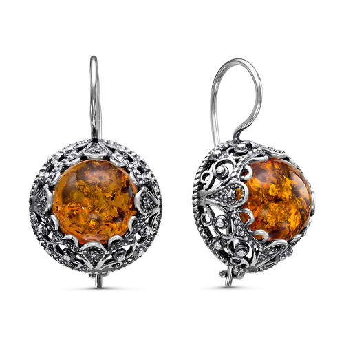Серьги из серебра с янтарём Красная Пресня 33310920