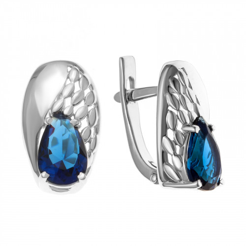Серьги из серебра с фианитом Teosa 2000-0481-SP
